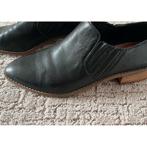 Black leather low cut boots with 1.5” heel. Used but barely worn.